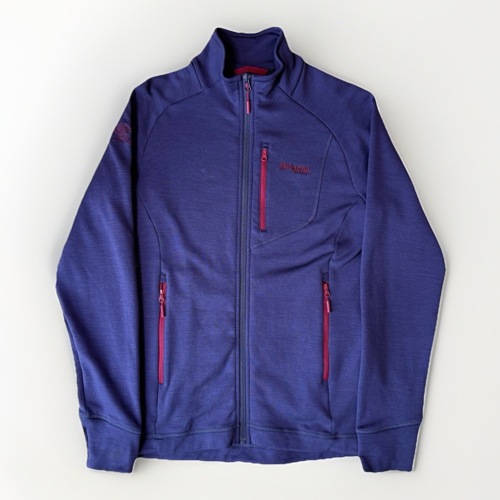 Bergans Norway Wool Jacket Women's Medium Purple Full Zip Lightweight Outerwear